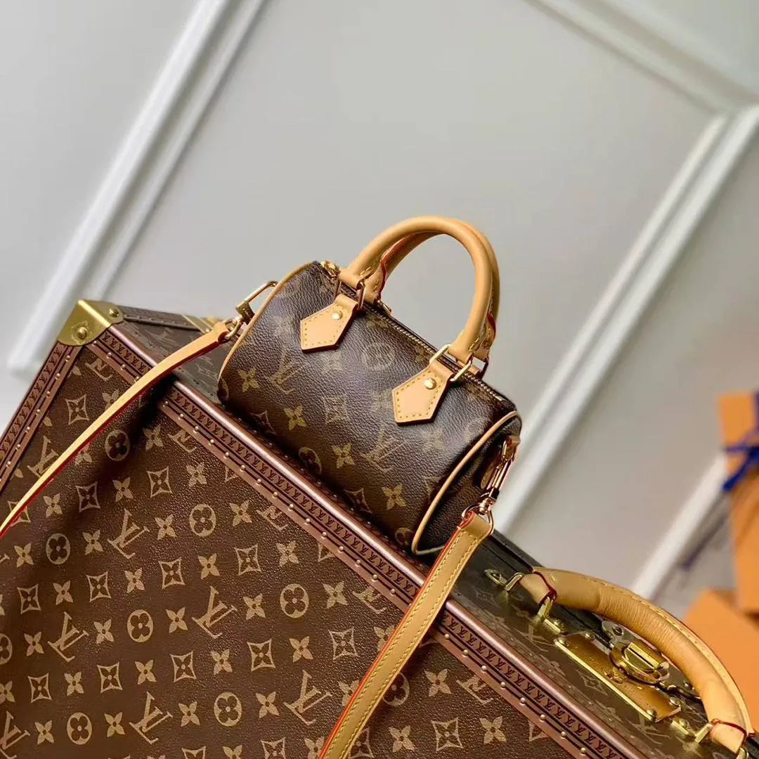 M81085 Nano Speedy Handbag Monogram Coated Canvas