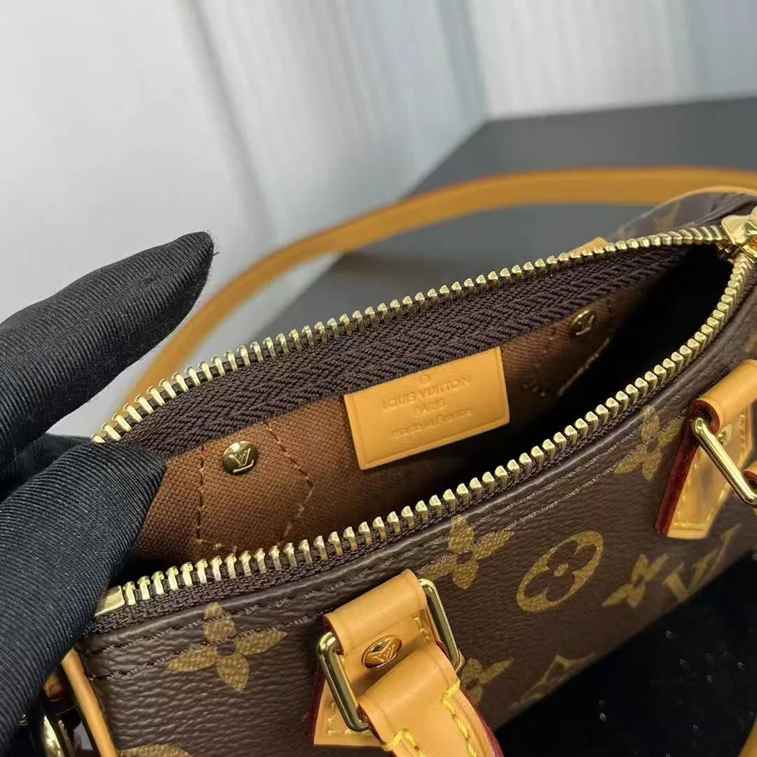 M81085 Nano Speedy Handbag Monogram Coated Canvas