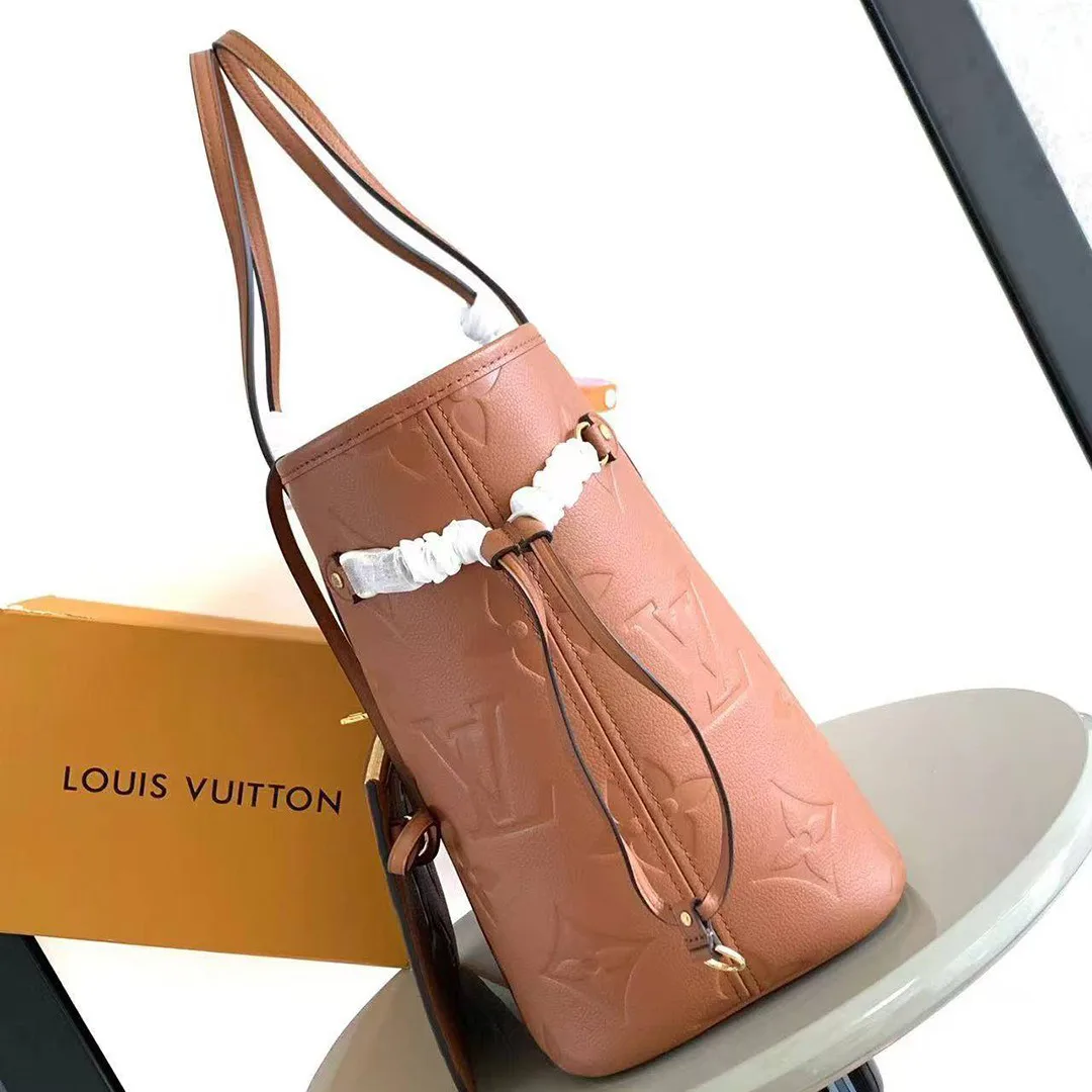 M12605 Neverfull MM Tote Handbag Monogram Empreinte Leather
