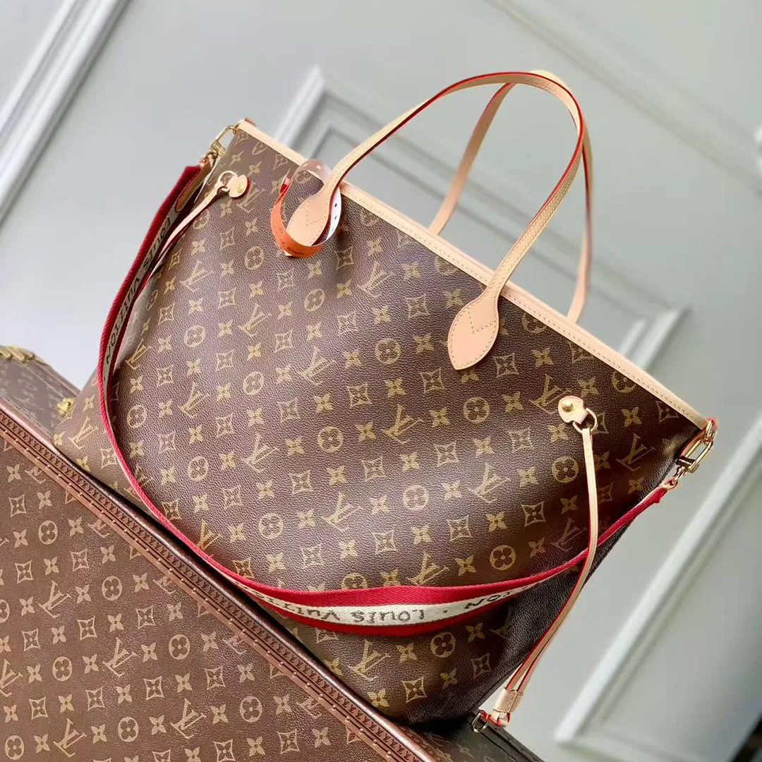 M15124 Neverfull Bandoulière Inside Out GM Tote Handbag Monogram Coated Canvas