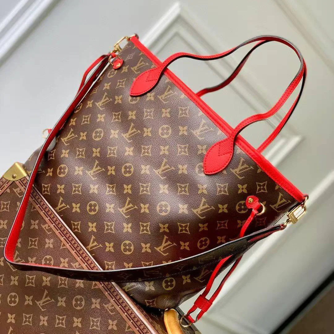 M12708 Neverfull Bandoulière Inside Out MM Tote Handbag Monogram Coated Canvas