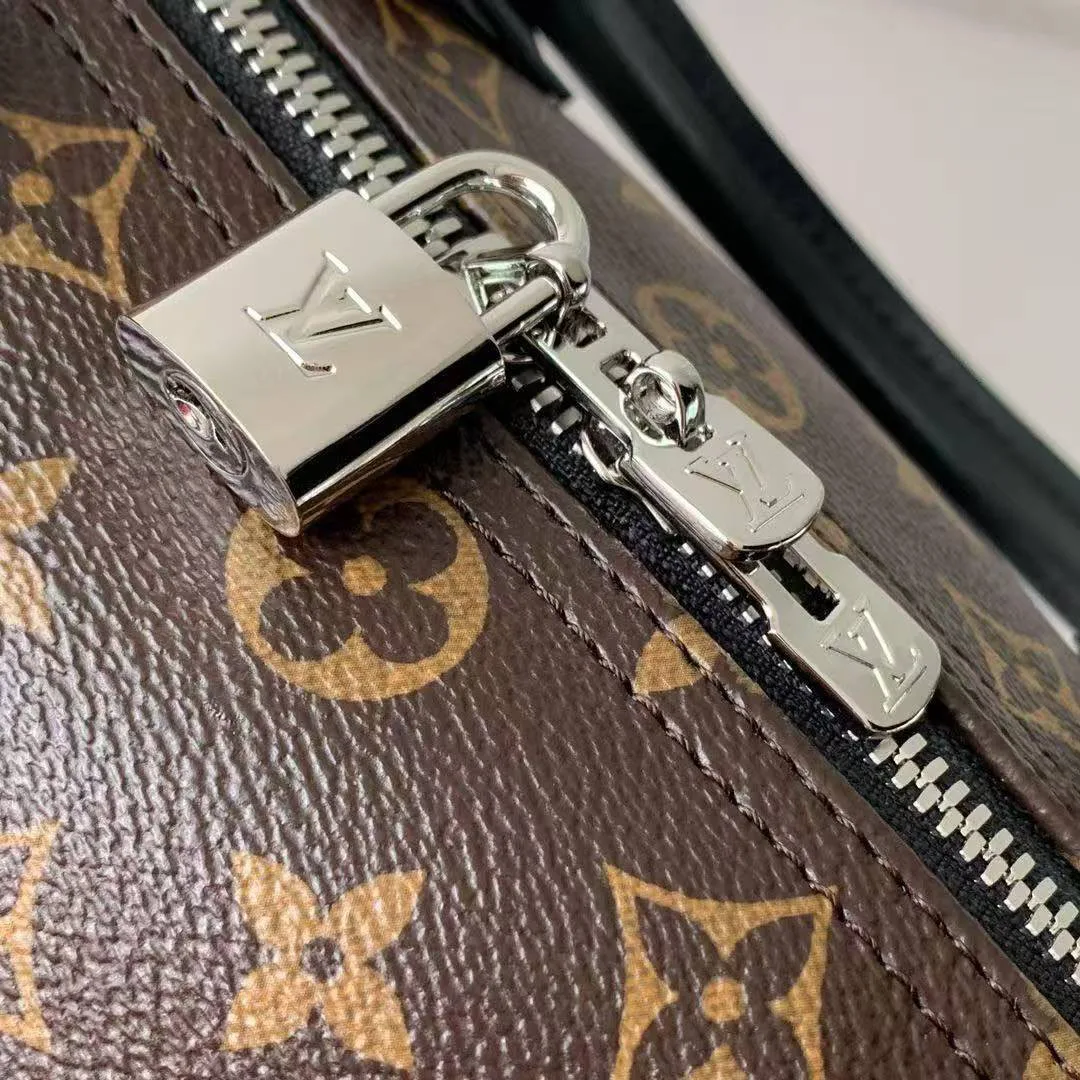 M12243 Speedy Soft 30 Dark Handbag Monogram Coated Canvas