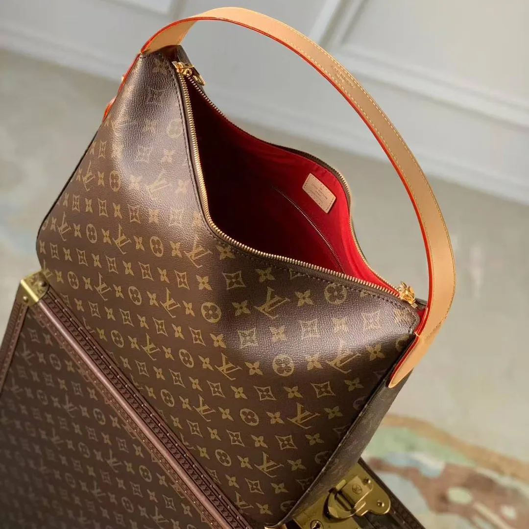 M12098 Slouchy MM Handbag Monogram Coated Canvas