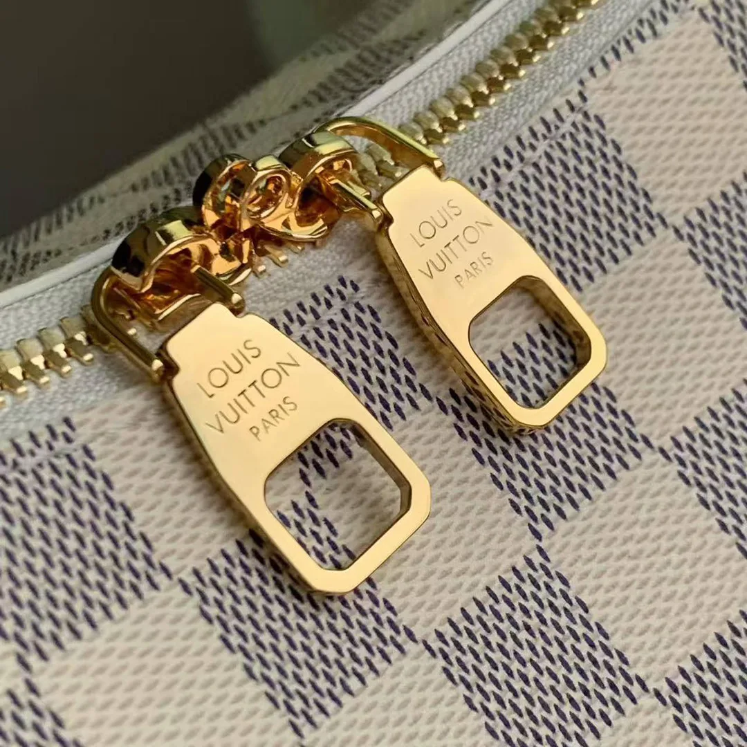 N00116 Slouchy PM Handbag Damier Azur Coated Canvas