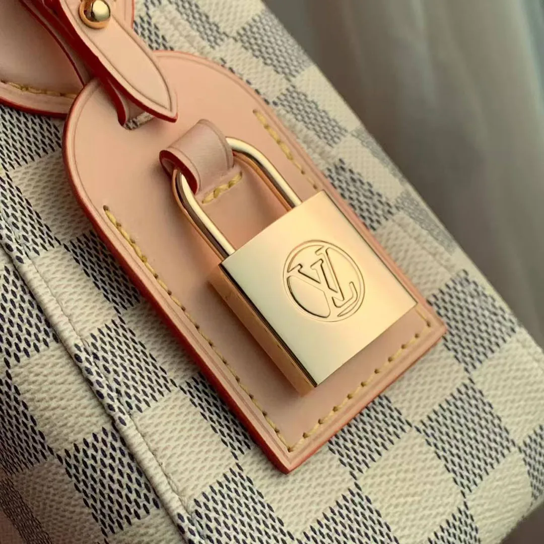 N00116 Slouchy PM Handbag Damier Azur Coated Canvas