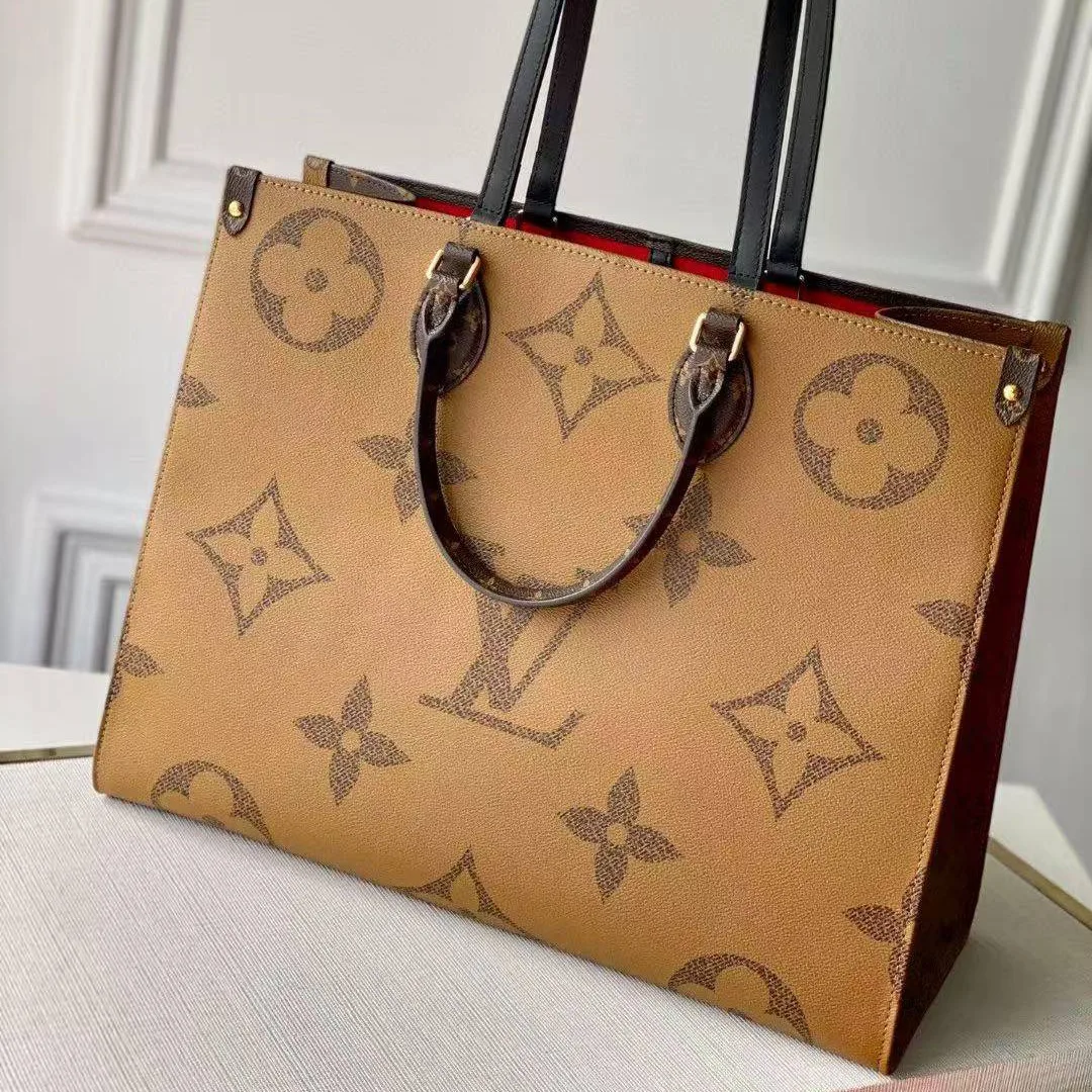 M45320 OnTheGo GM Tote Handbag Monogram Reverse Coated Canvas