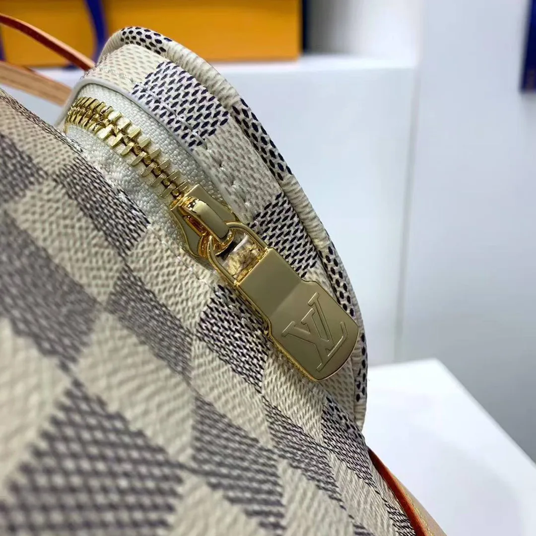 N00120 Montsouris PM Damier Azur Coated Canvas Backpack