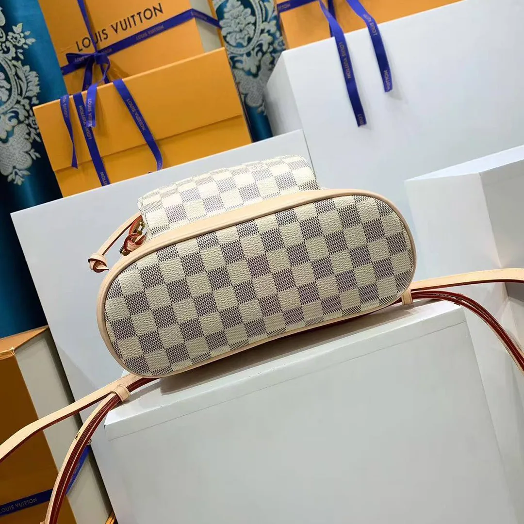 N00120 Montsouris PM Damier Azur Coated Canvas Backpack