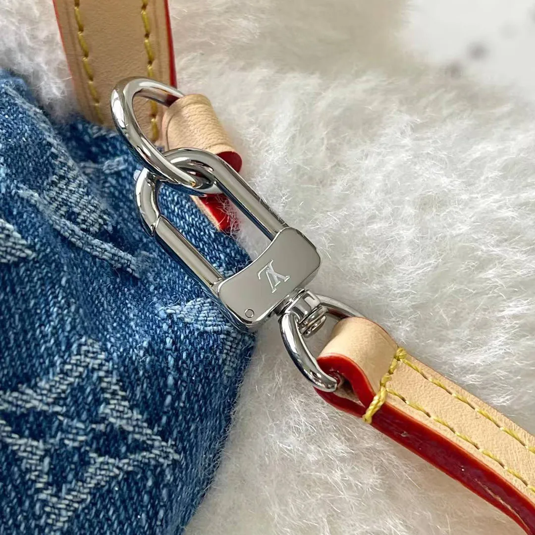M26786 Vivienne Backpack Merino Shearling and Monogram Denim