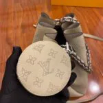 M57201 Bella Bucket Bag Handbag Monogram Mahina Perforated Calfskin Leather - M23195 2 M57201 Bella Bucket Bag Handbag Monogram Mahina Perforated Calfskin Leather