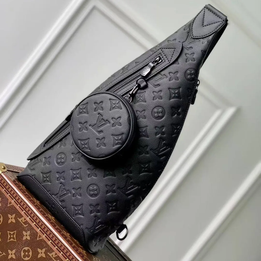 M21890 Duo Slingbag Monogram Shadow Calf Leather Men's Bag