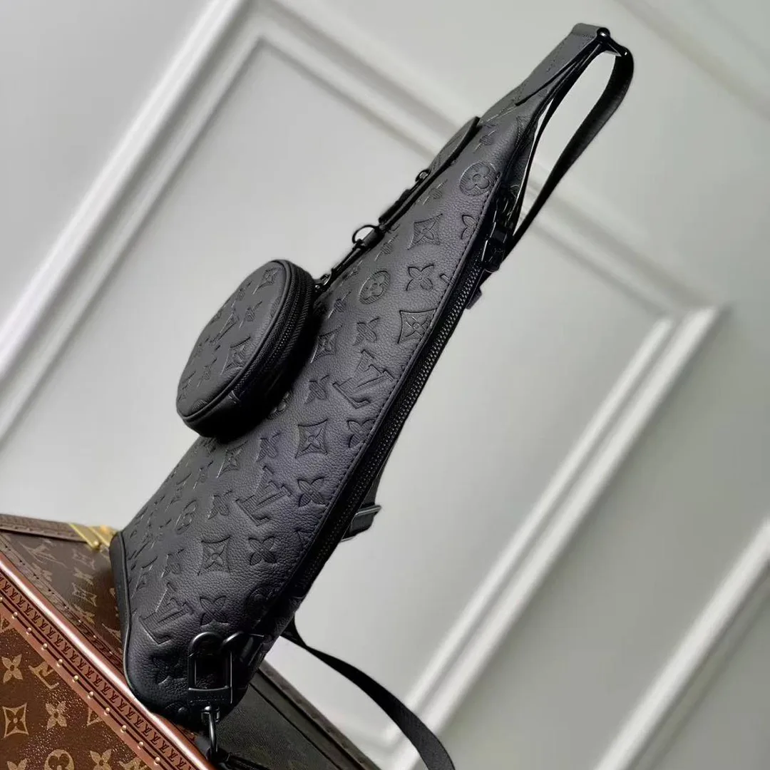 M21890 Duo Slingbag Monogram Shadow Calf Leather Men's Bag