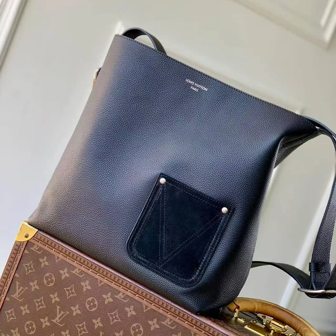 M27022 Verso Hobo Touch Calfskin Leather Men's Bag