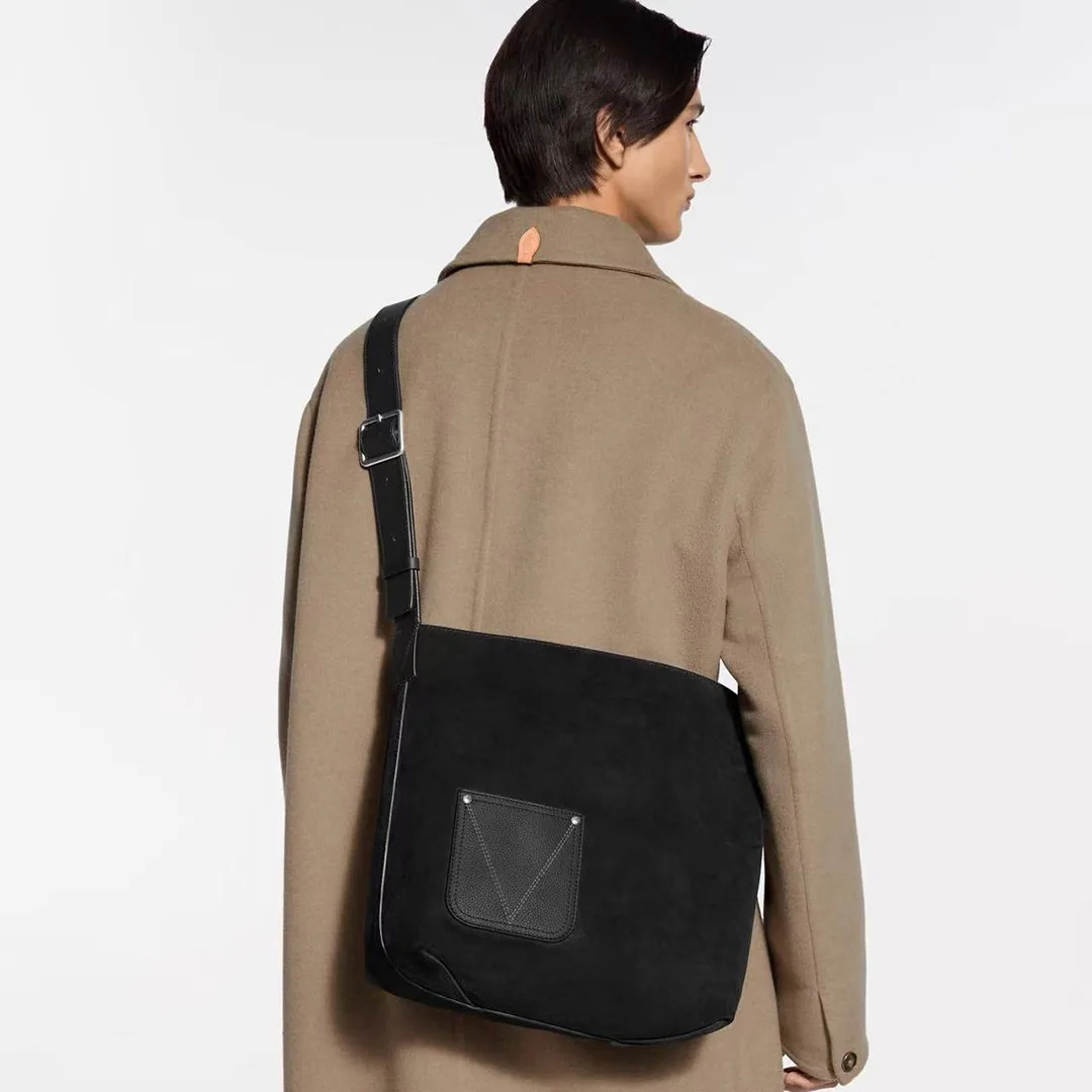 M27022 Verso Hobo Touch Calfskin Leather Men's Bag