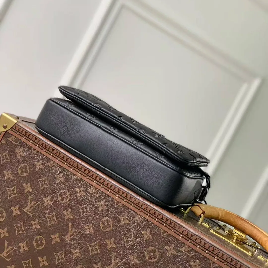 M26713 Trio Messenger Monogram Shadow Calfskin Leather Men's Bag