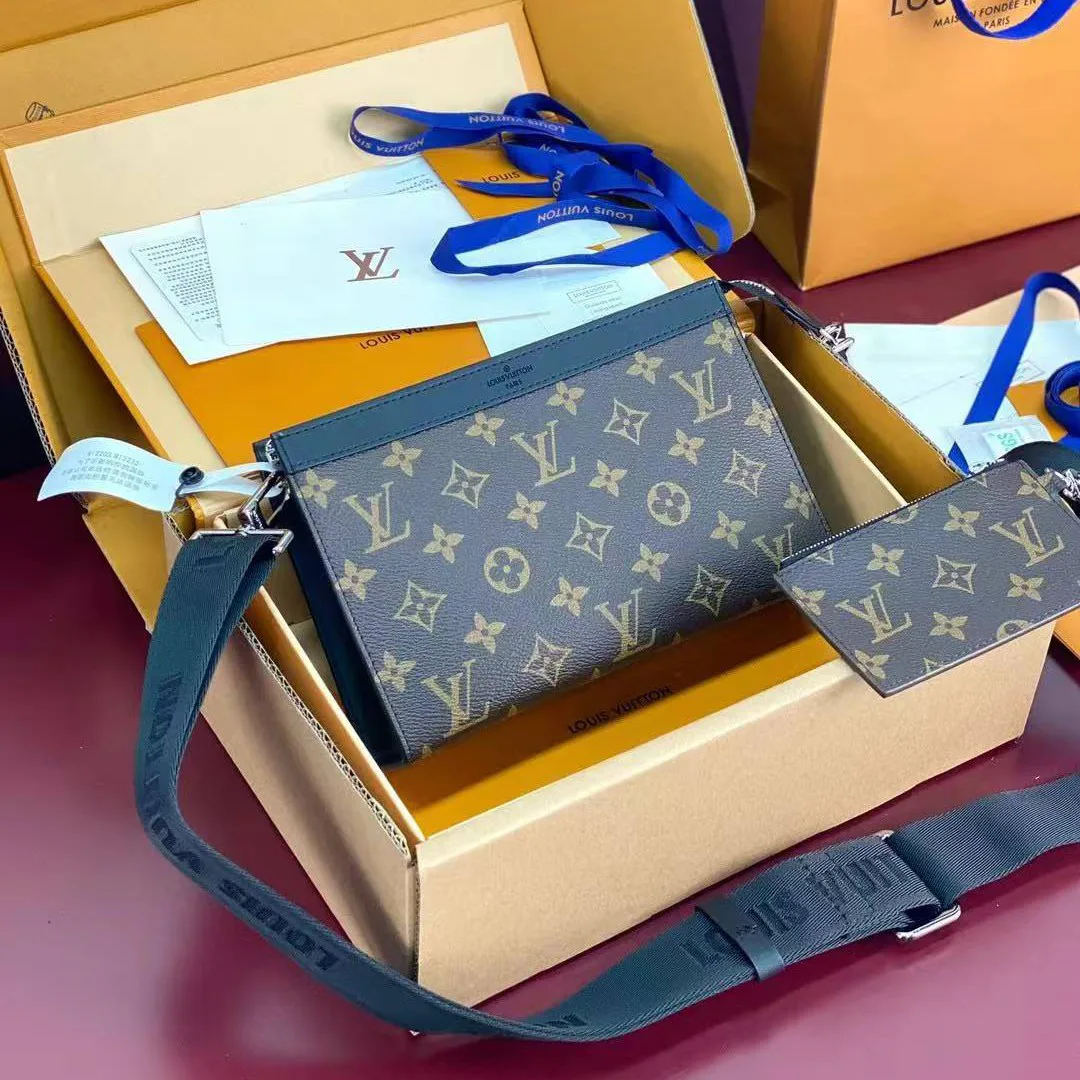 M14036 Gaston Wearable Wallet Monogram Macassar Coated Canvas Men's Bag