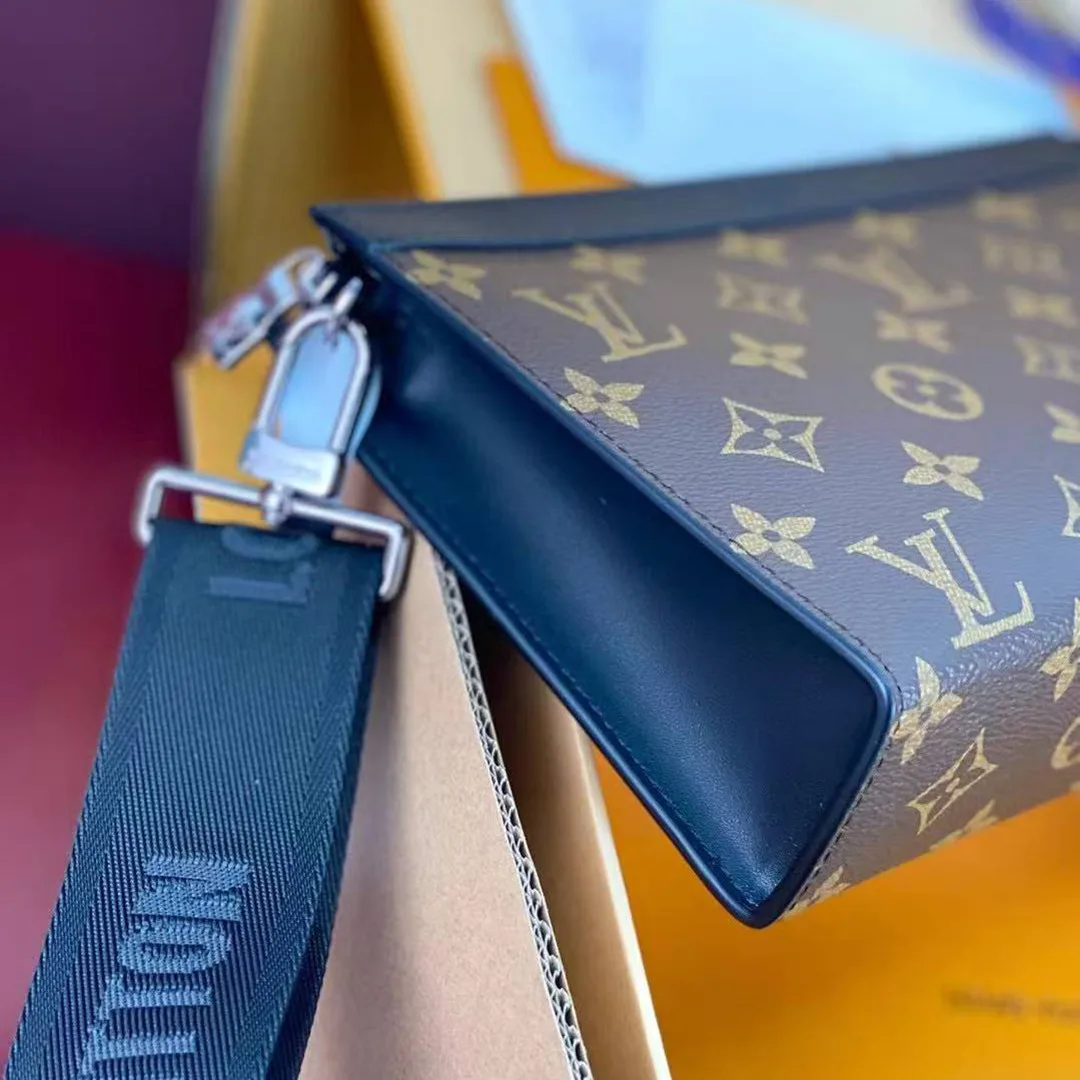 M14036 Gaston Wearable Wallet Monogram Macassar Coated Canvas Men's Bag