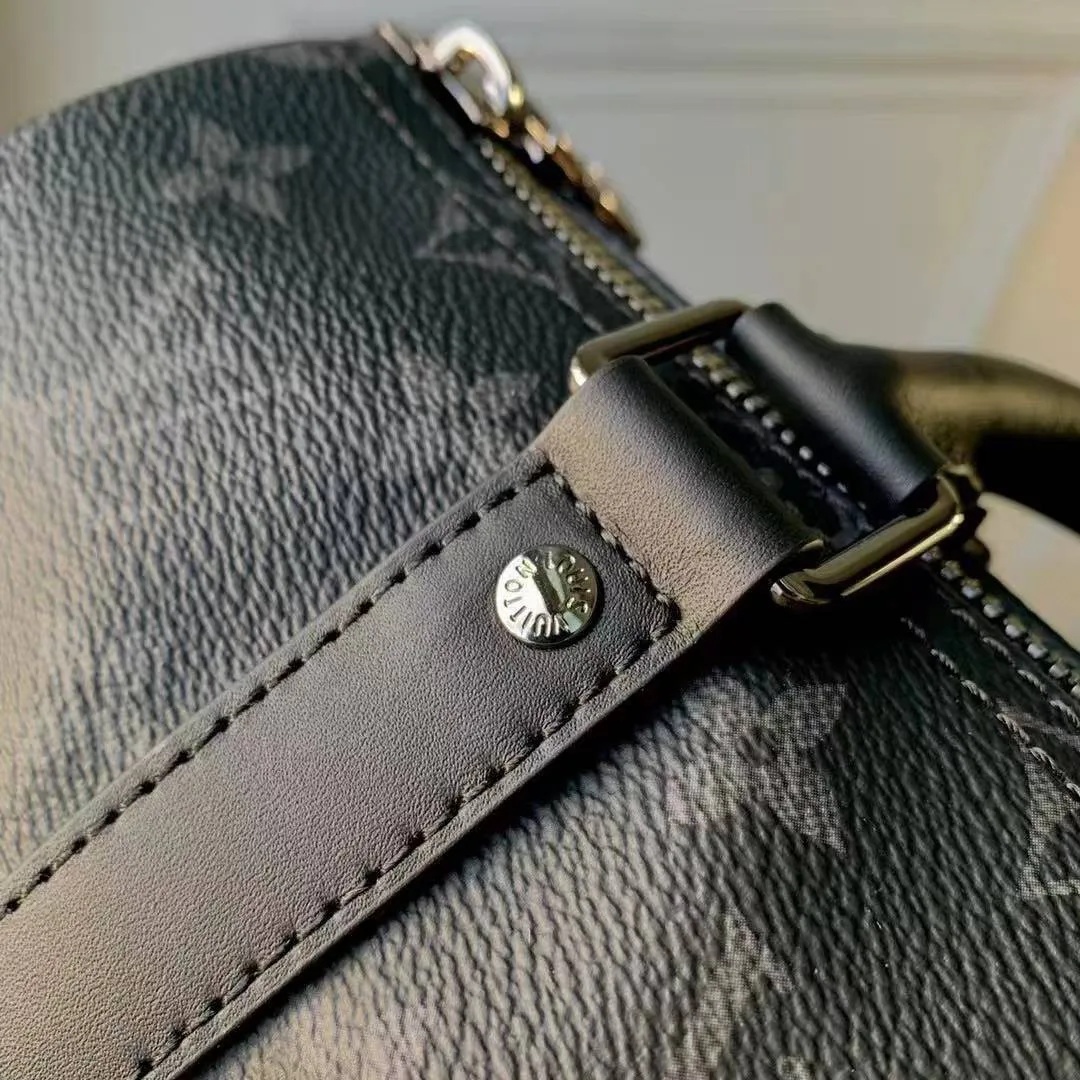 M46271 Keepall Bandoulière 25 Monogram Eclipse Reverse Coated Canvas Men's Bag