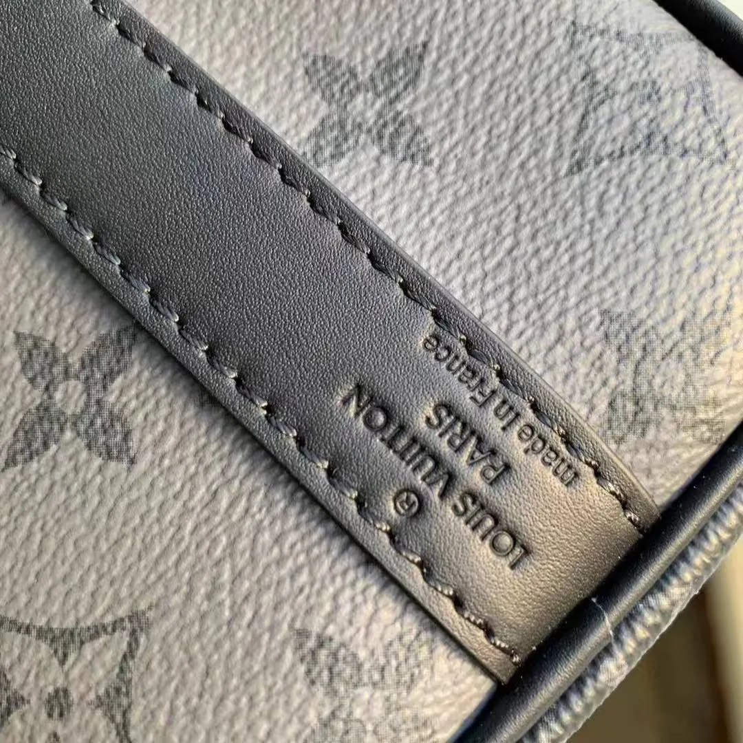 M46271 Keepall Bandoulière 25 Monogram Eclipse Reverse Coated Canvas Men's Bag