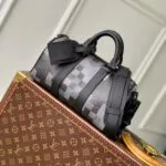 M14919 Keepall Bandoulière 25 Damoflage Black Coated Canvas Men's Bag - M15249 2 M14919 Keepall Bandoulière 25 Damoflage Black Coated Canvas Men's Bag