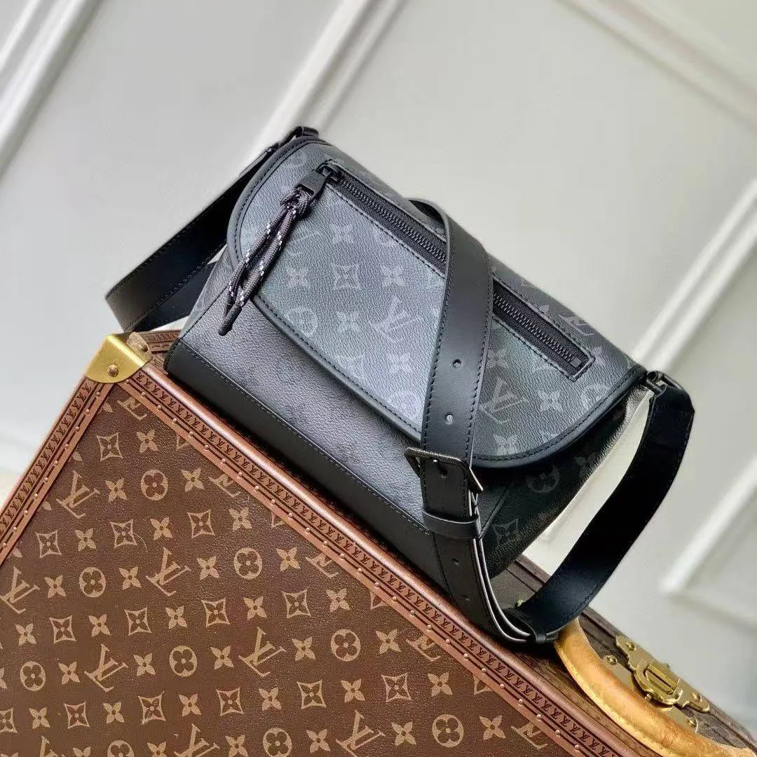 M12681 Pulse Messenger Monogram Eclipse Coated Canvas Men's Bag