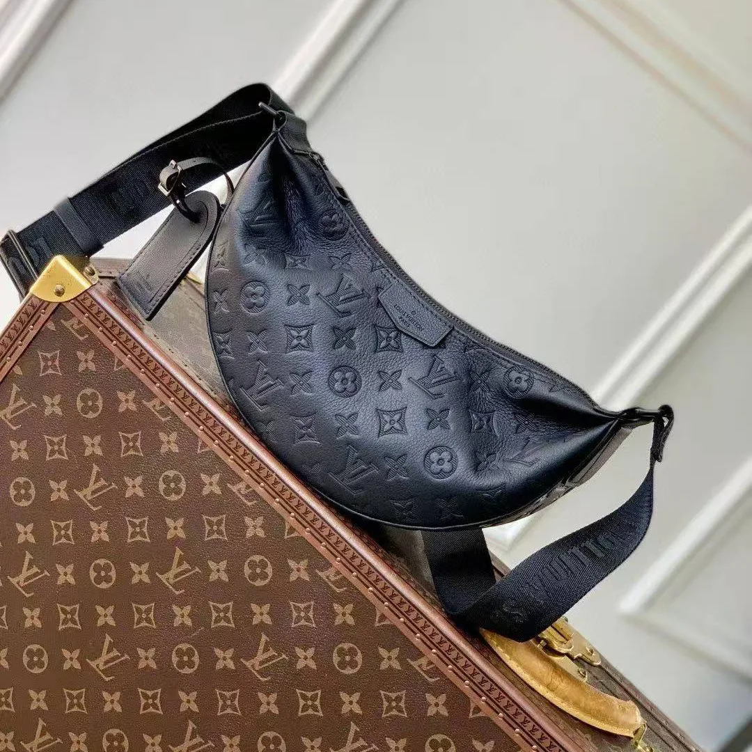 M12510 Hamac Bag PM Monogram Shadow Embossed Cowhide Leather Men's Bag