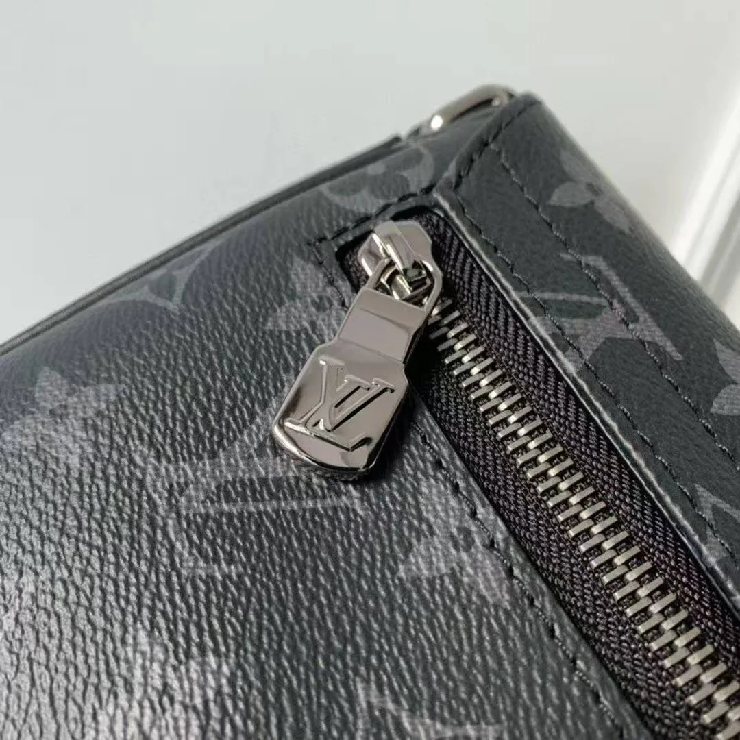 M46255 District PM Messenger Monogram Eclipse Coated Canvas Men's Bag