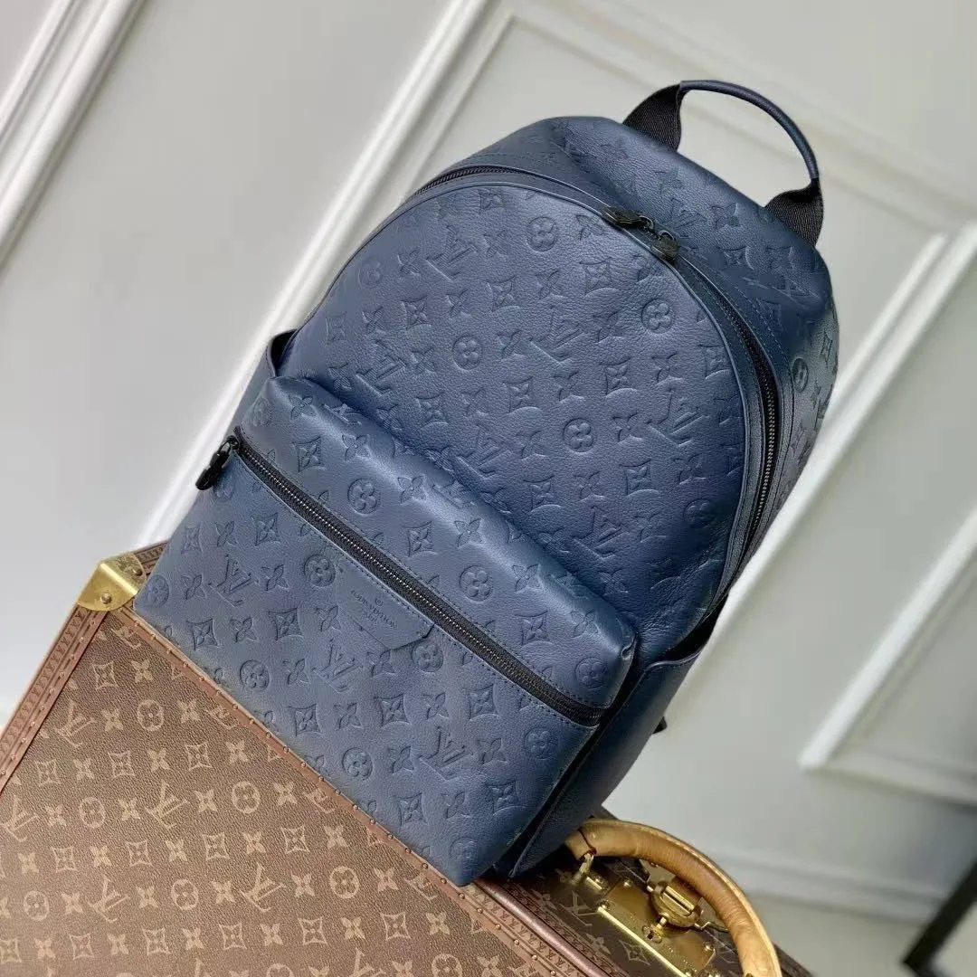 M14884 Discovery Backpack PM Monogram Shadow Embossed Calfskin Men's Bag