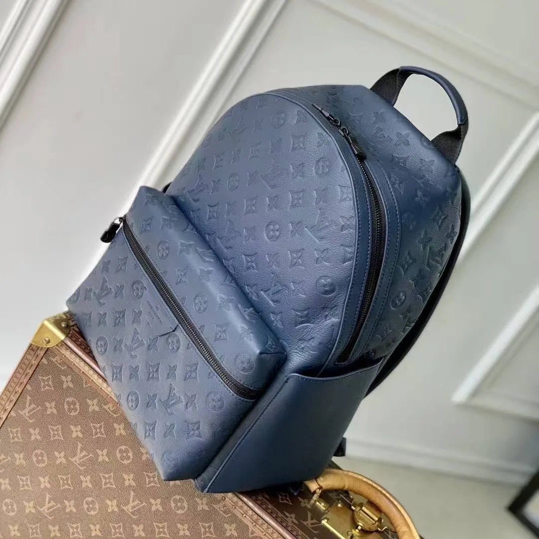 M14884 Discovery Backpack PM Monogram Shadow Embossed Calfskin Men's Bag