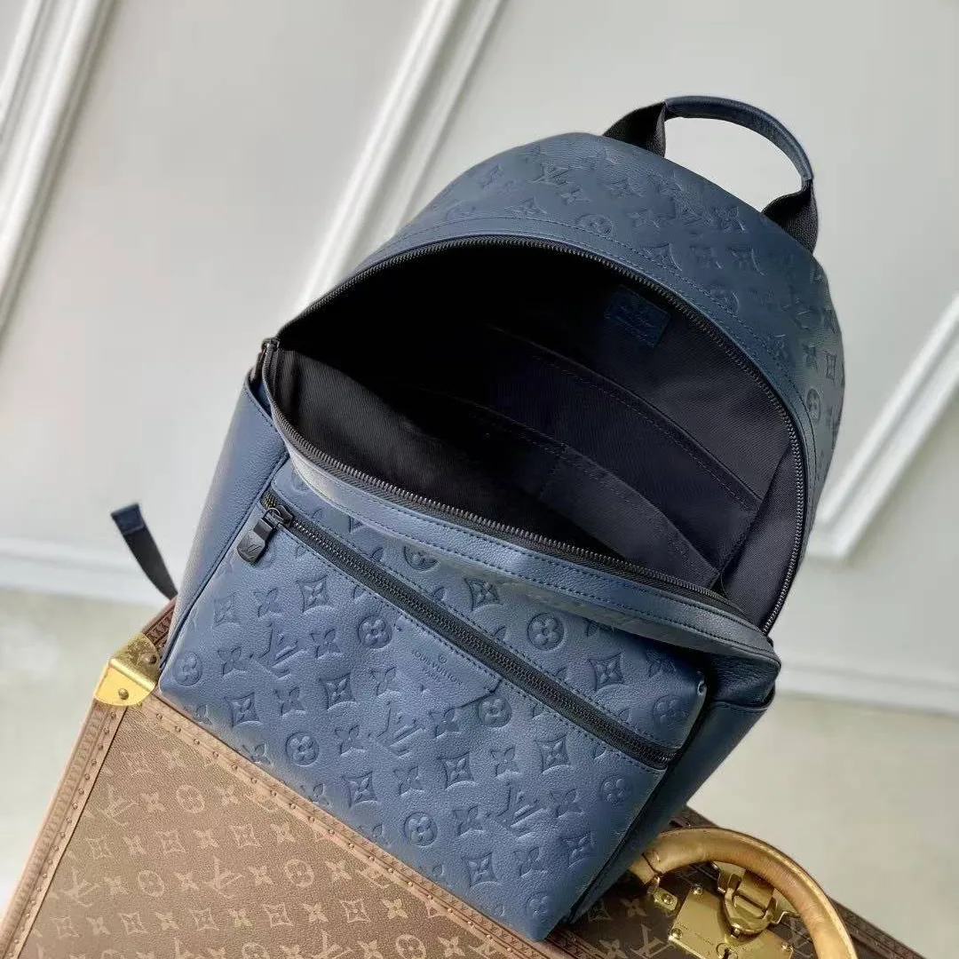 M14884 Discovery Backpack PM Monogram Shadow Embossed Calfskin Men's Bag