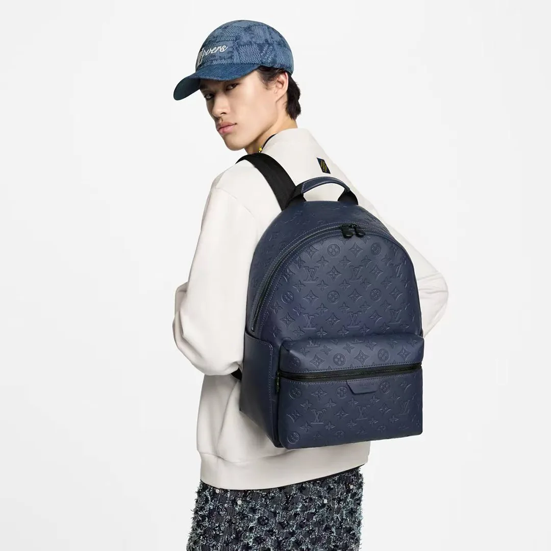 M14884 Discovery Backpack PM Monogram Shadow Embossed Calfskin Men's Bag