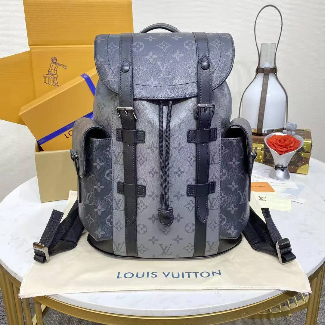 M46331 Christopher PM Backpack Monogram Eclipse Coated Canvas Men's Bag