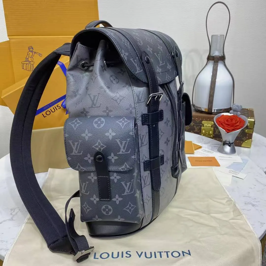 M46331 Christopher PM Backpack Monogram Eclipse Coated Canvas Men's Bag