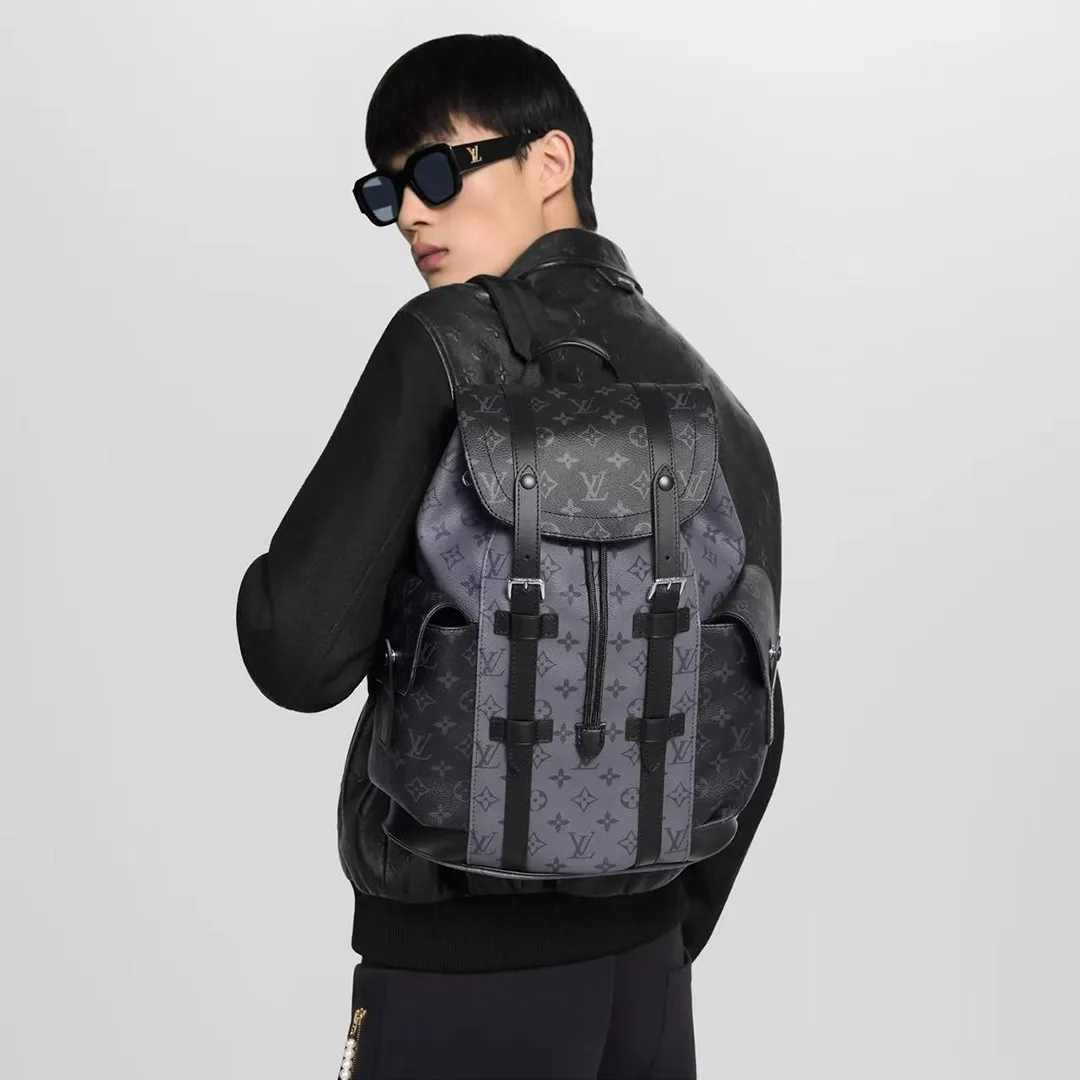 M46331 Christopher PM Backpack Monogram Eclipse Coated Canvas Men's Bag