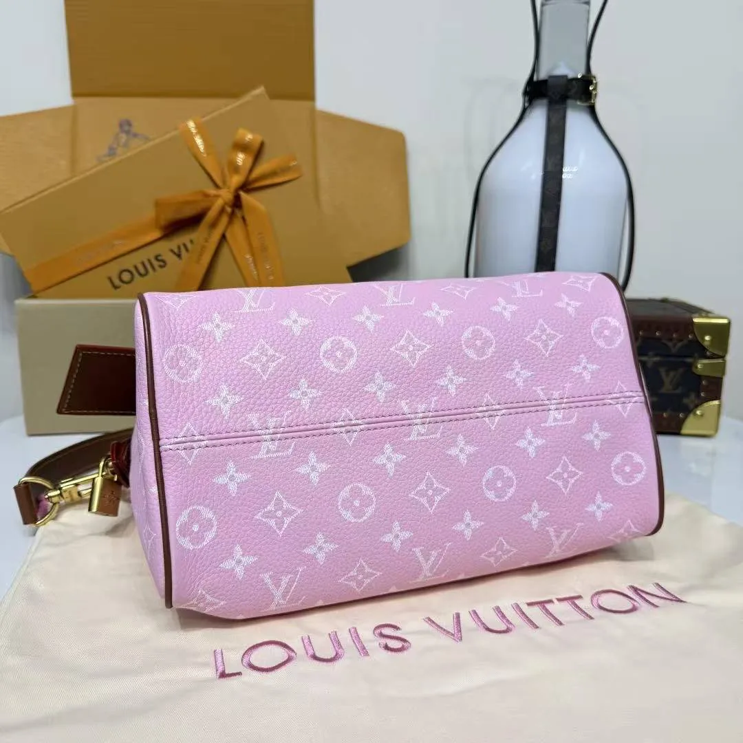 M15279 Speedy P9 Bandoulière 25 Pink Sakura Monogram Calf Leather Men's Bag