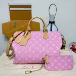 M13918 Speedy P9 Bandoulière 40 Candy Pink Monogram Calf Leather Men's Bag - M13916 1 M13918 Speedy P9 Bandoulière 40 Candy Pink Monogram Calf Leather Men's Bag