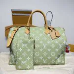 M13927 Speedy P9 Bandoulière 50 Frozen Lime Monogram Calf Leather Men's Bag - M46961 2 M13927 Speedy P9 Bandoulière 50 Frozen Lime Monogram Calf Leather Men's Bag
