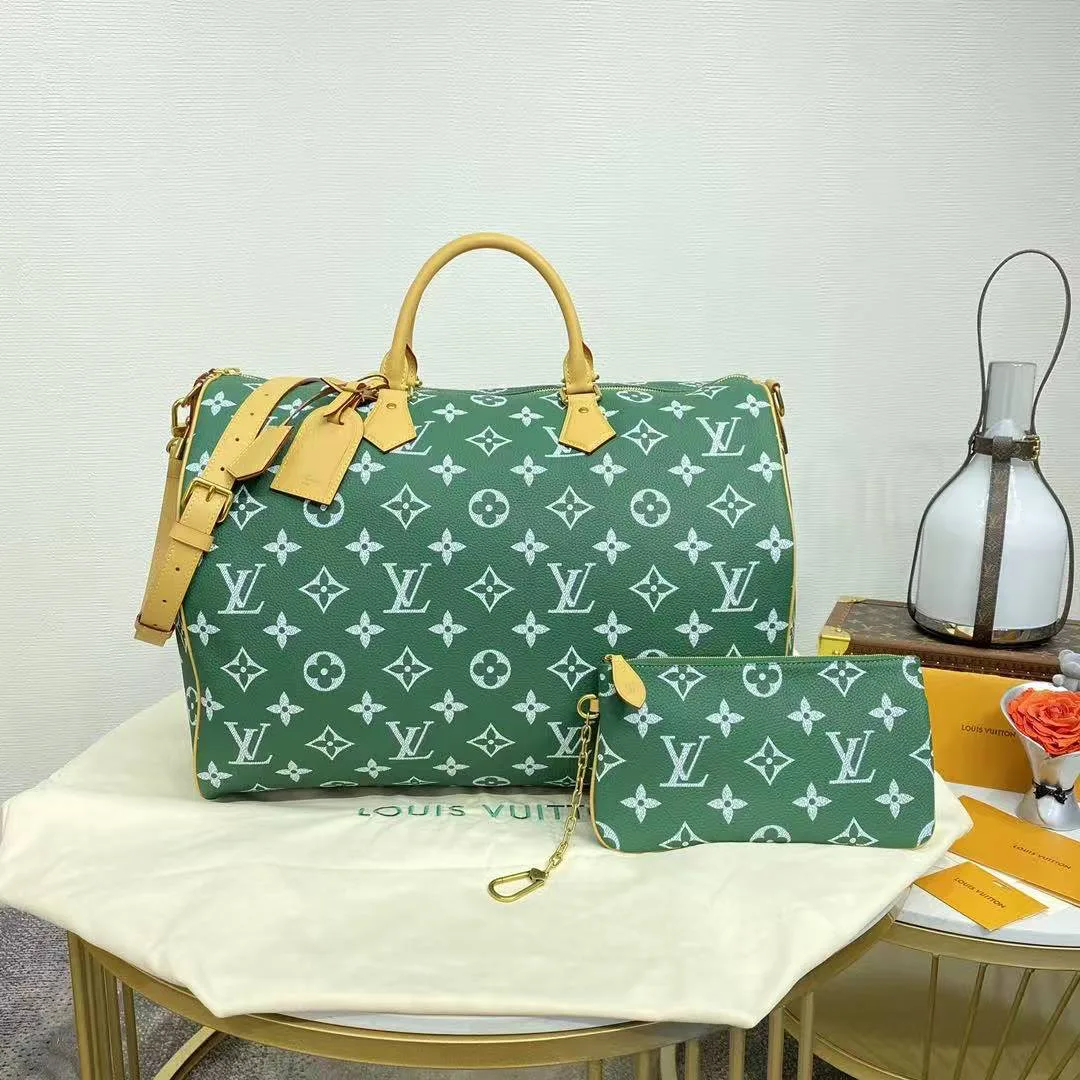 M46991 Speedy P9 Bandoulière 50 Green Monogram Calf Leather Men's Bag