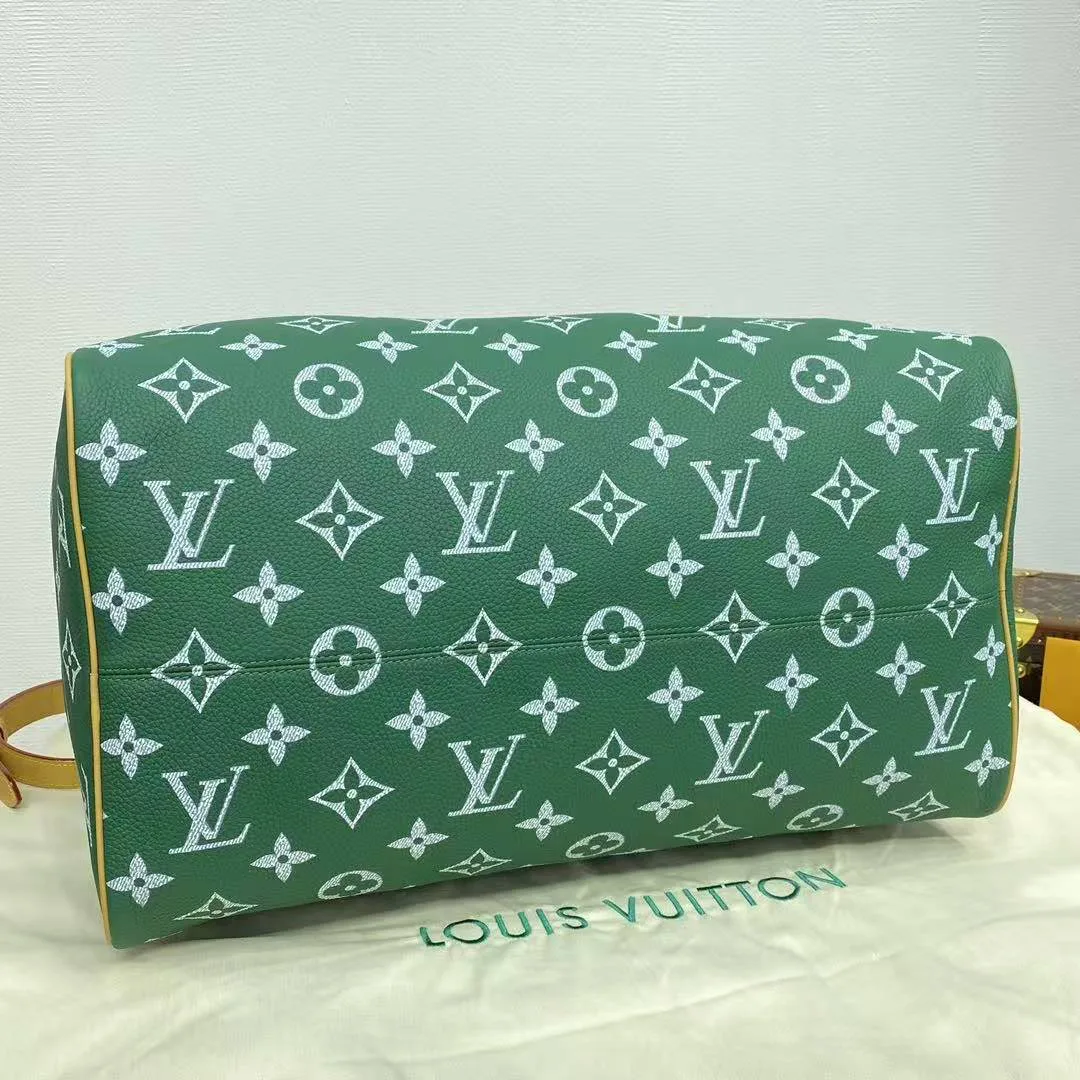 M46991 Speedy P9 Bandoulière 50 Green Monogram Calf Leather Men's Bag