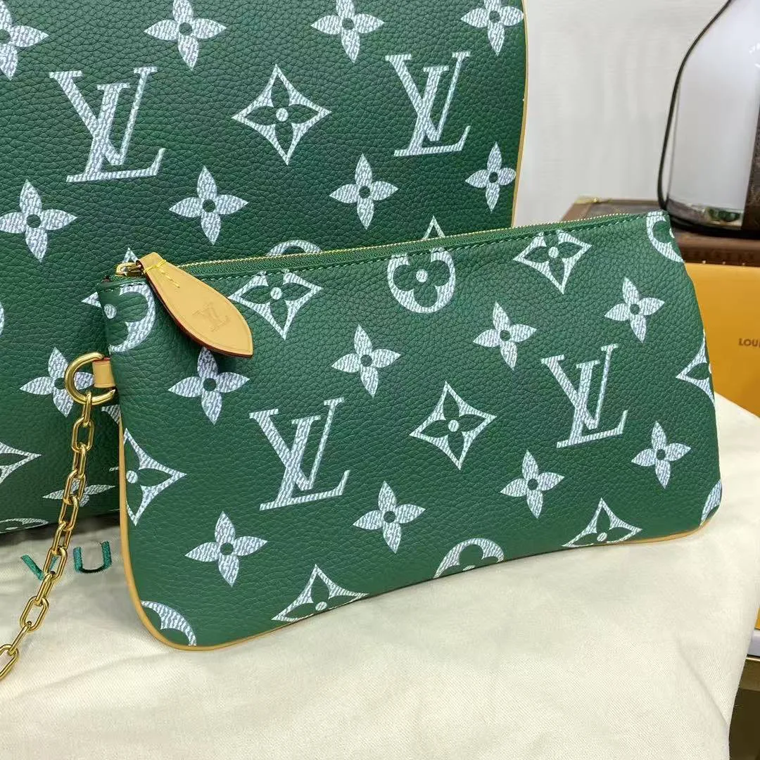 M46991 Speedy P9 Bandoulière 50 Green Monogram Calf Leather Men's Bag
