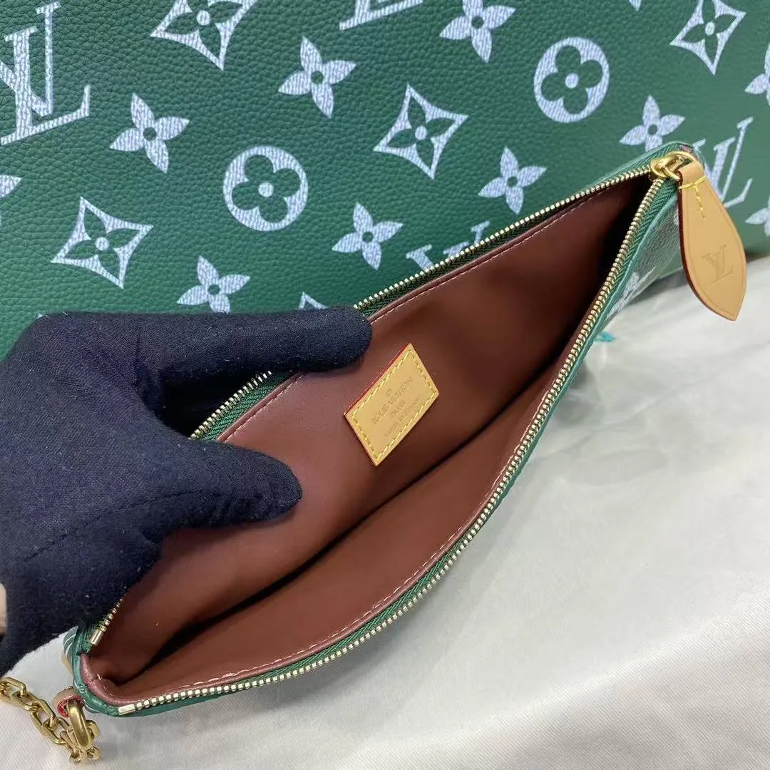 M46991 Speedy P9 Bandoulière 50 Green Monogram Calf Leather Men's Bag