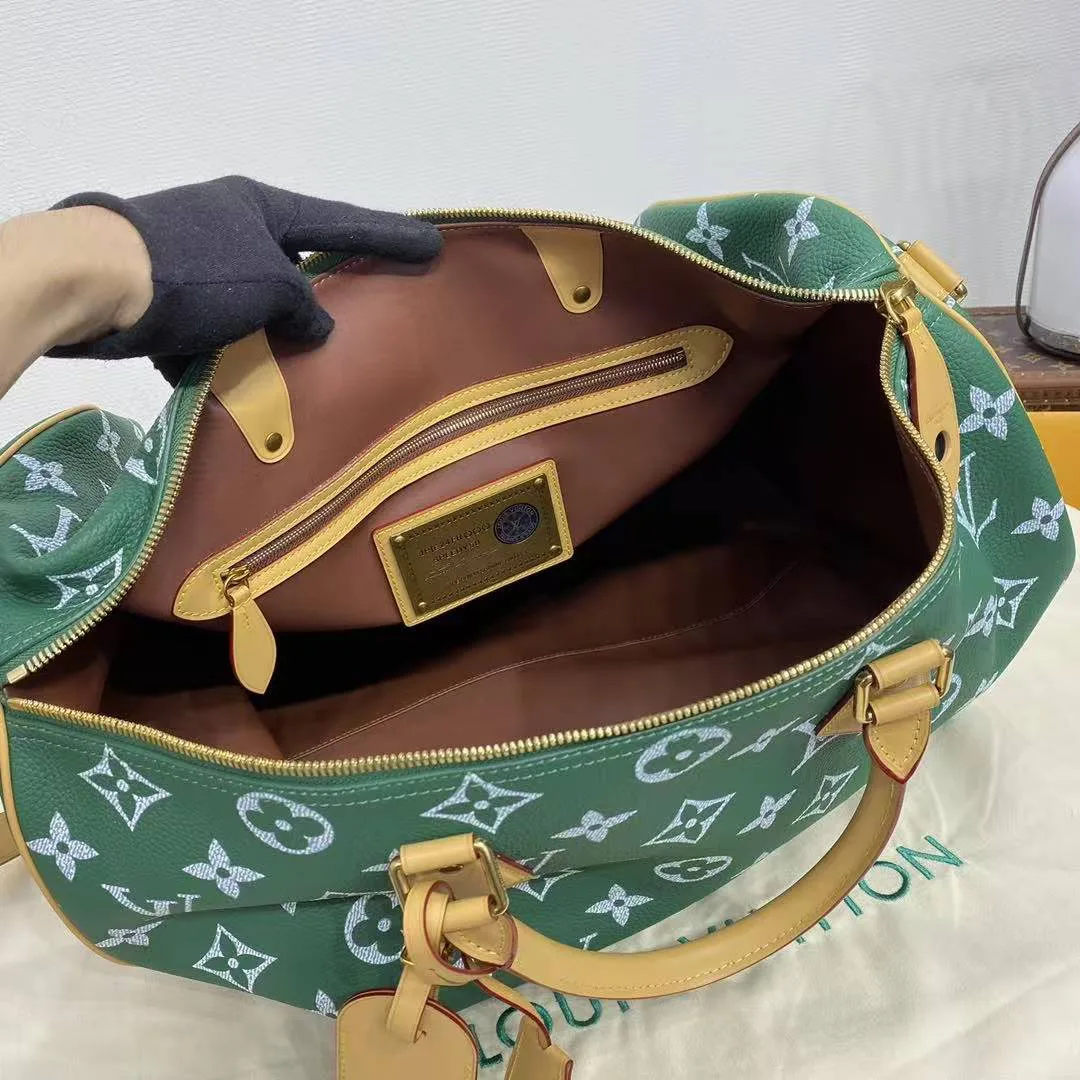 M46991 Speedy P9 Bandoulière 50 Green Monogram Calf Leather Men's Bag