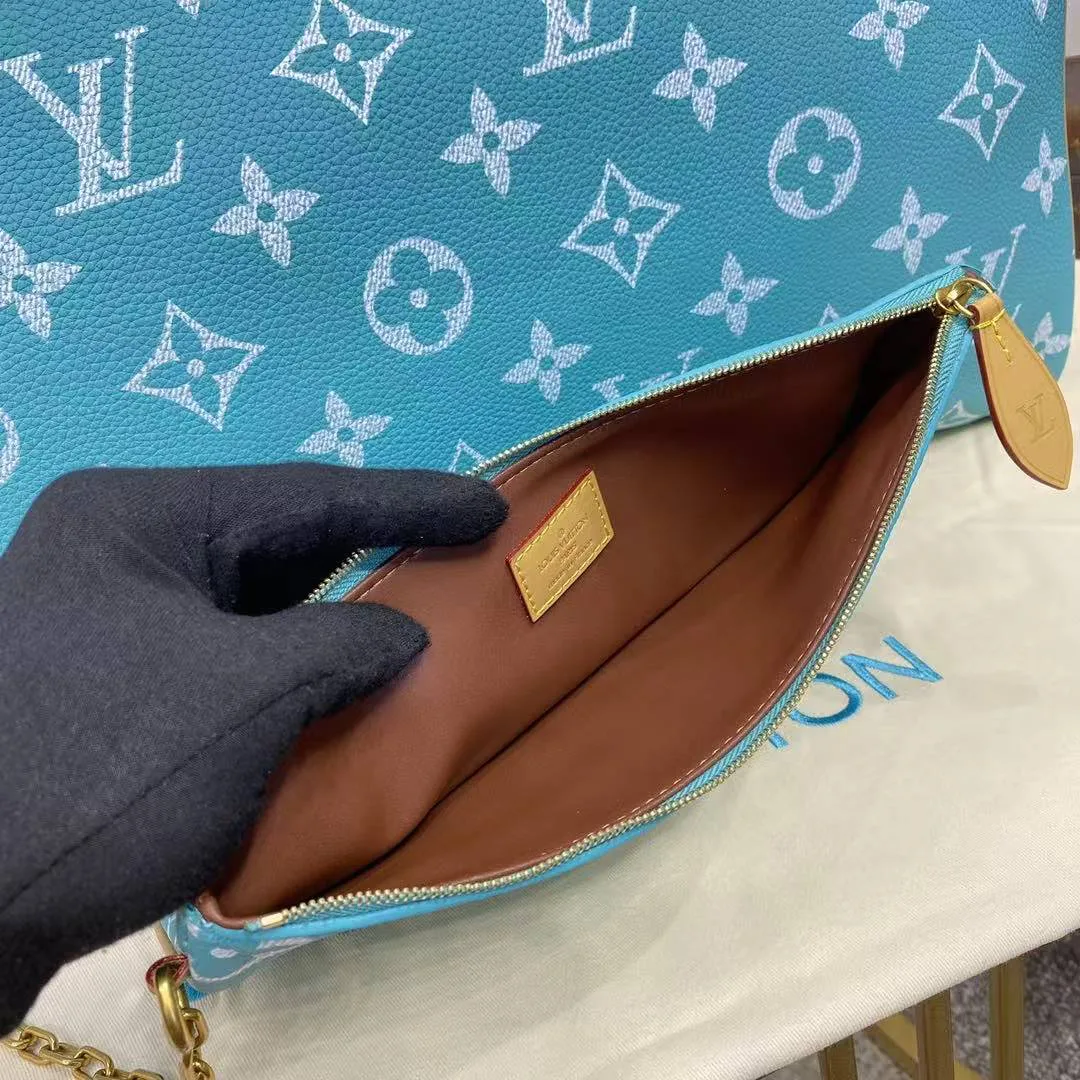 M11565 Speedy P9 Bandoulière 50 Monogram Calf Leather Turquoise Men's Bag