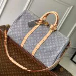 M13748 Keepall Bandoulière 45 Monogram Denim Organic Cotton Travel Bag - M12067 2 M13748 Keepall Bandoulière 45 Monogram Denim Organic Cotton Travel Bag