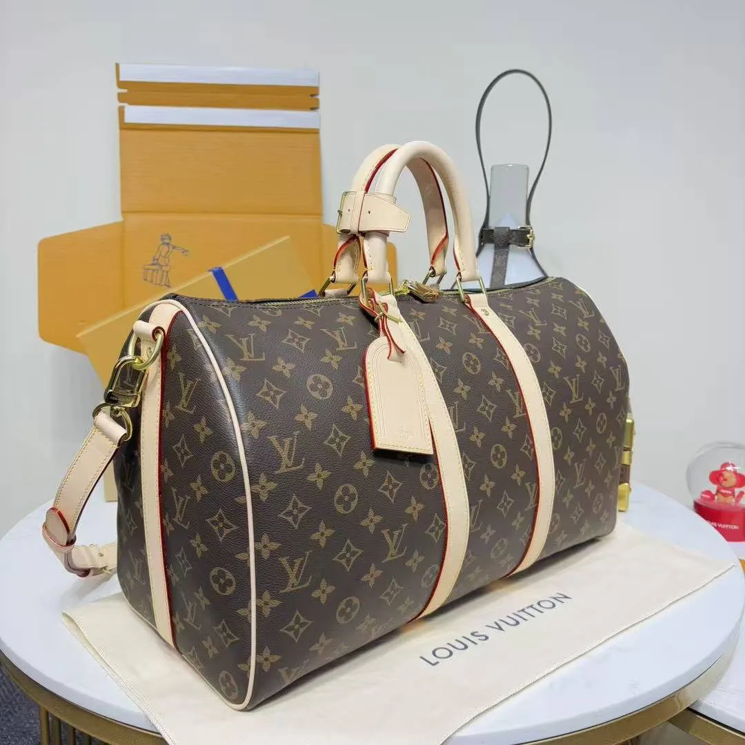 M41418 Keepall Bandoulière 45 Monogram Coated Canvas Travel Bag