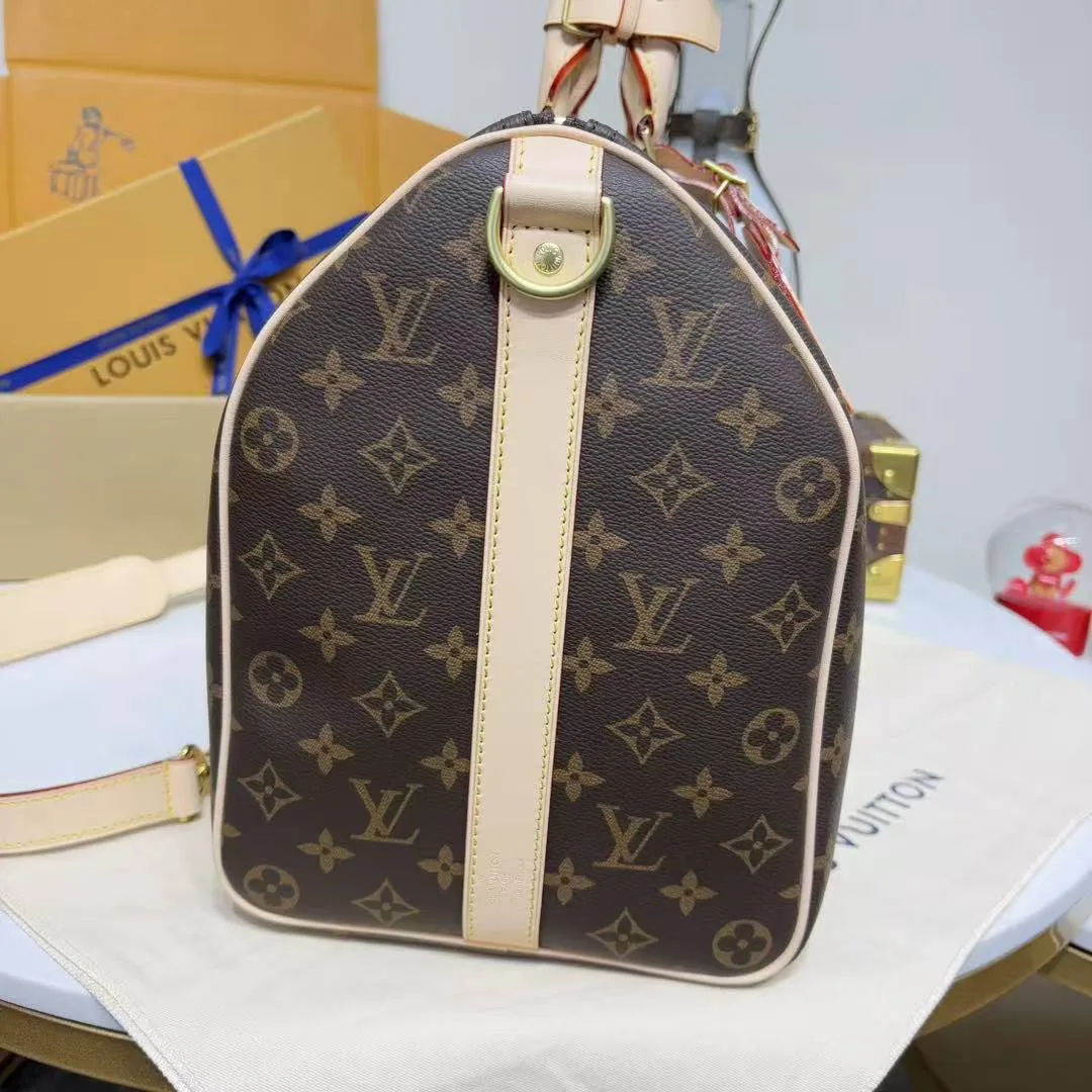 M41418 Keepall Bandoulière 45 Monogram Coated Canvas Travel Bag