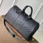 M44810 Keepall Bandoulière 50 Monogram Shadow Embossed Calf Leather Travel Bag - M24953 2 M44810 Keepall Bandoulière 50 Monogram Shadow Embossed Calf Leather Travel Bag
