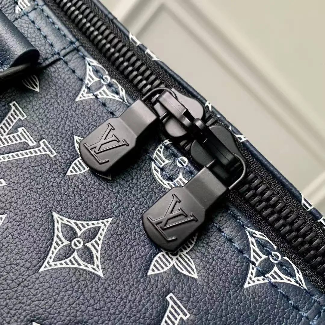 M24953 Keepall Bandoulière 50 Monogram Shadow Embossed Calf Leather Travel Bag