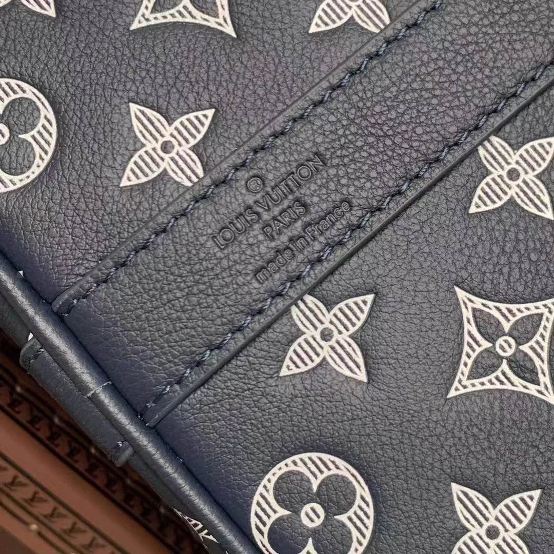 M24953 Keepall Bandoulière 50 Monogram Shadow Embossed Calf Leather Travel Bag