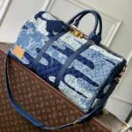 M26117 Keepall Bandoulière 50 Monogram Denim Boro Landscape Travel Bag - M12504 1 M26117 Keepall Bandoulière 50 Monogram Denim Boro Landscape Travel Bag